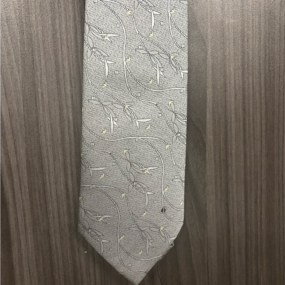 Dunhill Gray Floral Men's Tie